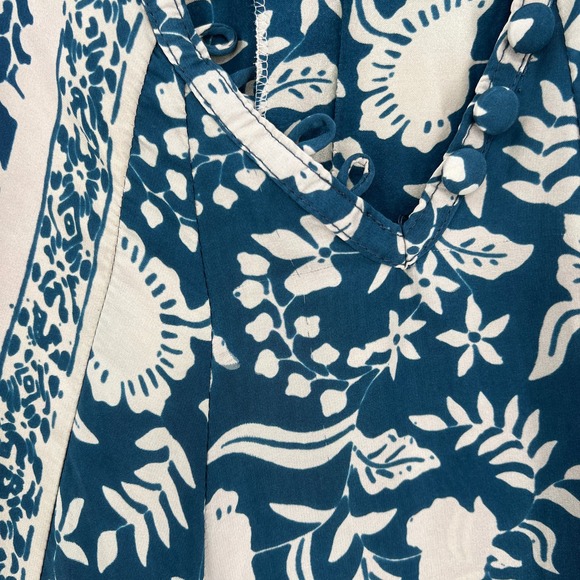 NATALIE MARTIN Fiore Short Dress Womens Small Pomegranate Blue Floral Print - Picture 13 of 16